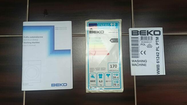 Pralka automat Beko WMB PT 61242 PL PTM wład 6kg st.bdb