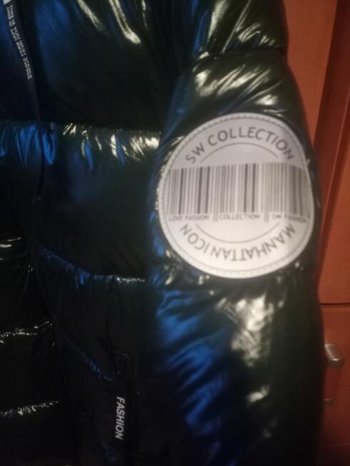 Kurtka damska zimowa pikowana r.M/L butelkowa zieleń