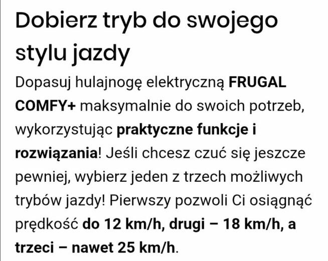 Sprzedam Hulajnogę Frugal Comfy +