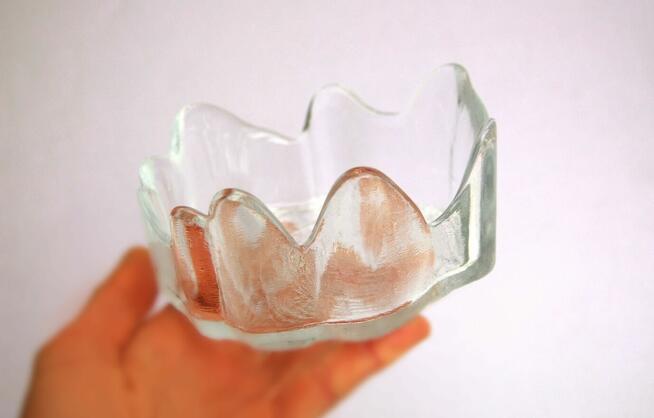 Kryształ miska pień drzewa vintage design B. Edenfalk Skruf