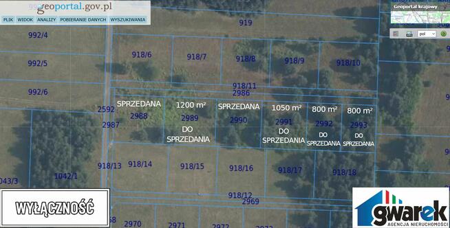 Szeroka działka/działki budowlana 1200m2 Chechło ul.Widokowa