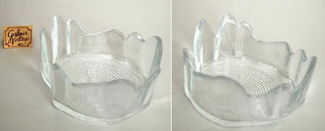 Kryształ miska pień drzewa vintage design B. Edenfalk Skruf