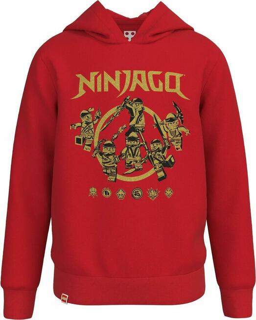 122 Bluza z kapturem Lego czerwona Sweat Hoodie 7lat +