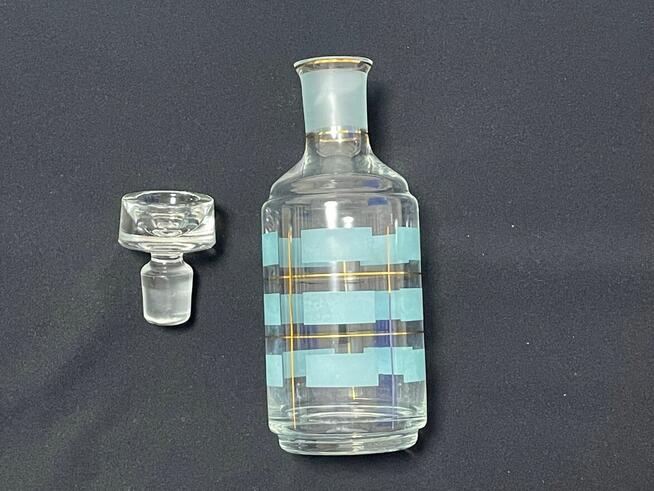 Stara karafka butelka Hortensja PRL Stara karafka butelka Ho