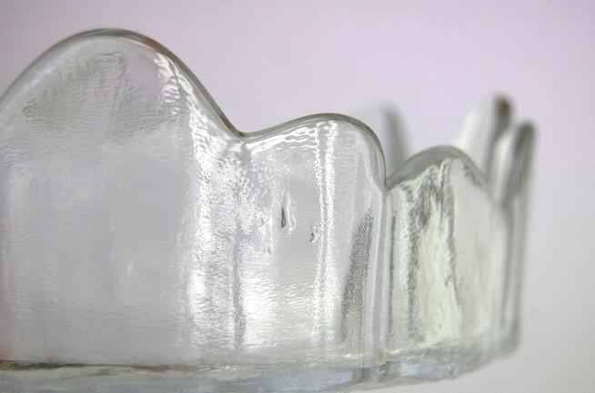 Kryształ miska pień drzewa vintage design B. Edenfalk Skruf