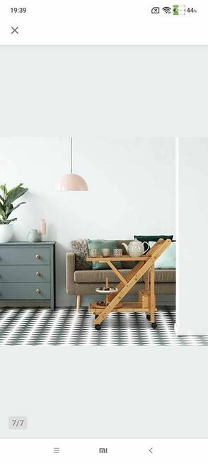 Wózek Barek na Kółkach Regał kuchenny drewniany z drewna