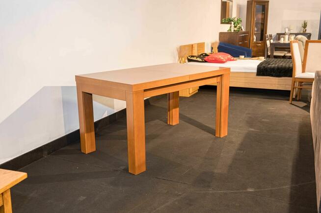 Stół Bukowy 140x80+3x55 + 6 krzeseł
