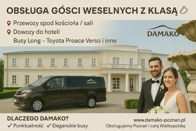 Pełna Obsługa Wesela: Busy, Limuzyna, Panieńskie. Poznań