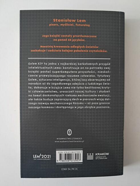 Książka „Golem XIV” S. Lem, do sprzedania