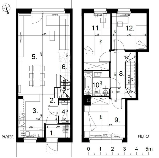 Bezczynszowy segment z ogródkiem obok lasu