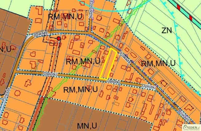 Działka budowlana Łuków, Poważe