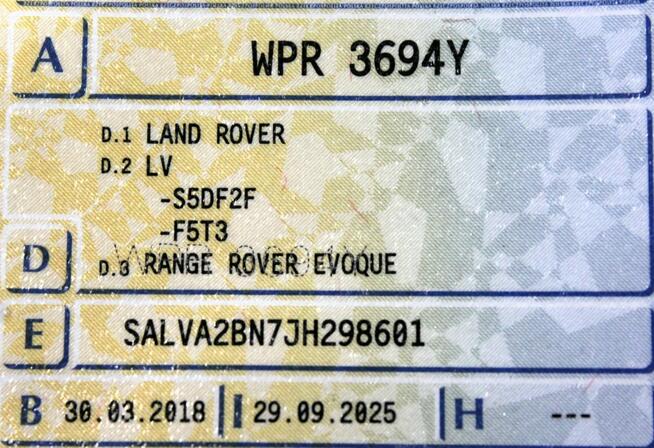 Land Rover Range Rover Evoque FV23% 4x4 SalonPL 150KM Navi El.Fotele Kamera Bi-Xenon Skóra Gwarancja