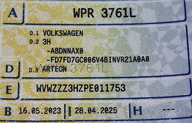 Volkswagen Arteon FV23% 190KM DSG SalonPL Kamera LED TempomatACC Grz.Fotele Gwarancja