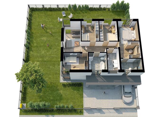 Dom Warszawa Wawer, Las