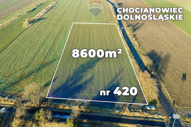 Działka rolna w Chocianowcu, pow. 8600m²