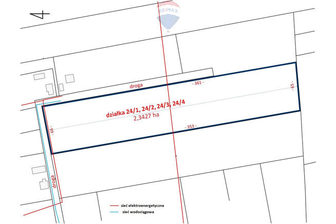 Grunt inwestycyjny 2,34 ha | 3 km od S8 | Grzmiąca