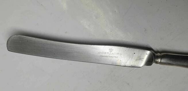 Nóż posrebrzany z dawnych lat