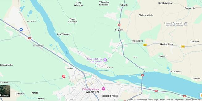 Działka budowlana w Bogucinie – 10 min od Włocławka, media w