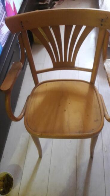 3 KRZESLA 2 METAL 1 DREWNO