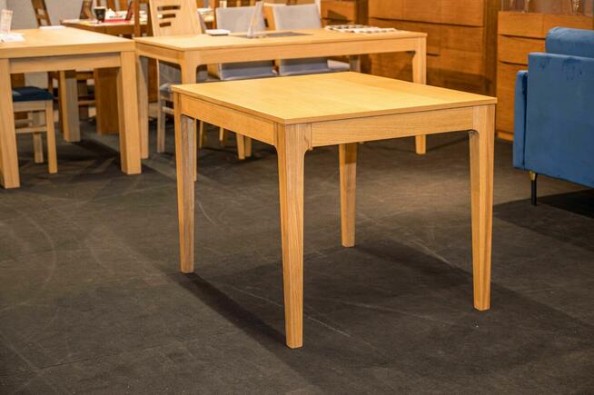 Stół Dębowy 100x80+1x40 + zestaw krzeseł