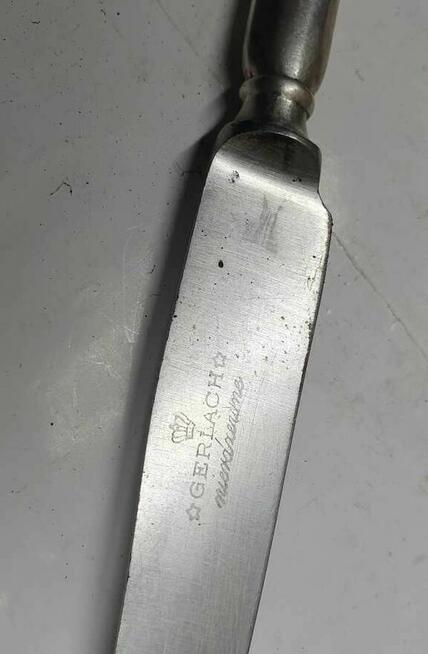 Nóż posrebrzany z dawnych lat