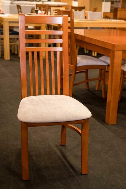 Stół Klasyczny Bukowy 140x80+2x40 + 6 krzeseł