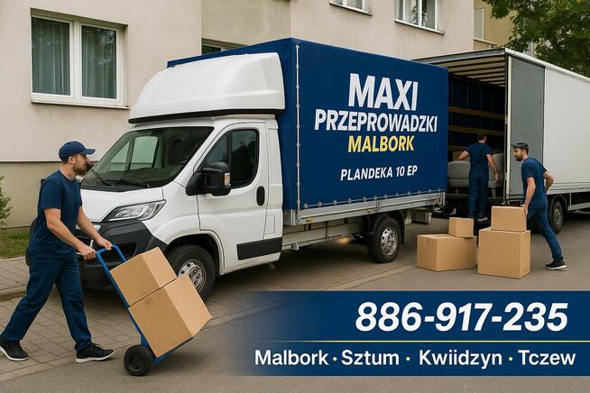 Przeprowadzki i transport do 10 europalet – Gdańsk / Malbork