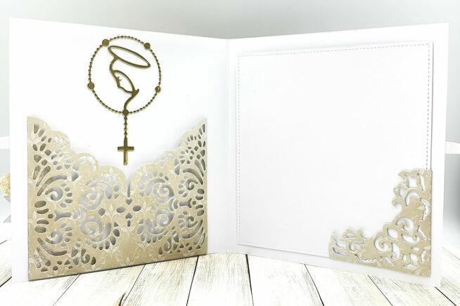 Kartka 3D w torebce – Pamiątka Pierwszej Komunii Świętej