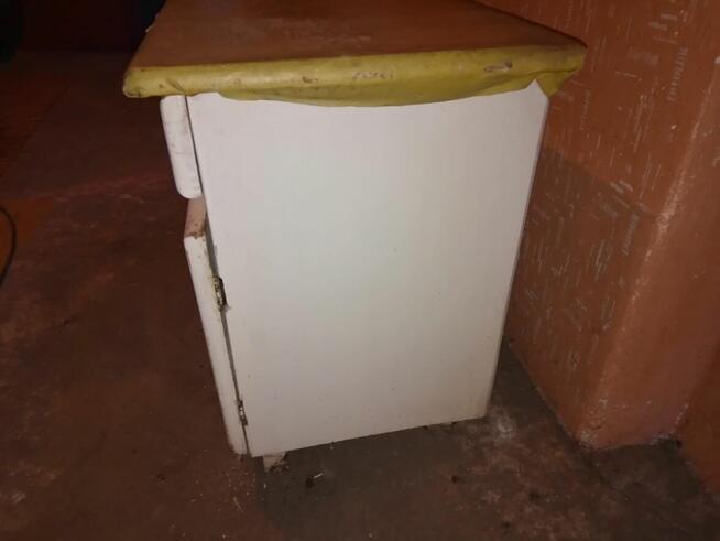 Szafka kuchenna kredens dolny biały PRL lata 60 drewniany re