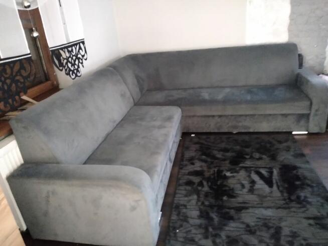 Duży narożnik welur 240x260x90