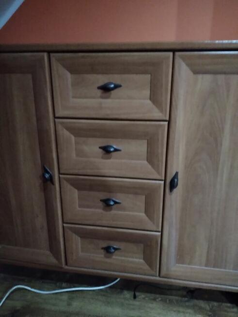 Zestaw meble 3 sztuki komoda witryna rtv