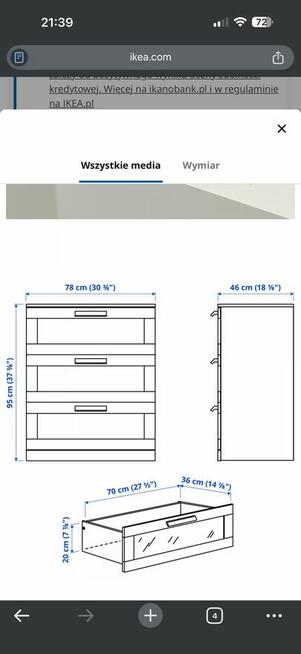 Sprzedam łóżko i komodę