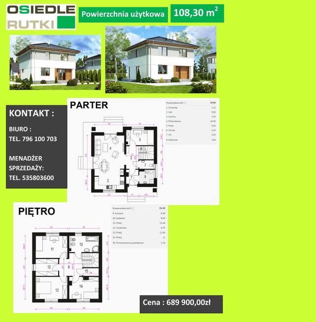Domy od 52 do 152m2 - różny przedział cenowy