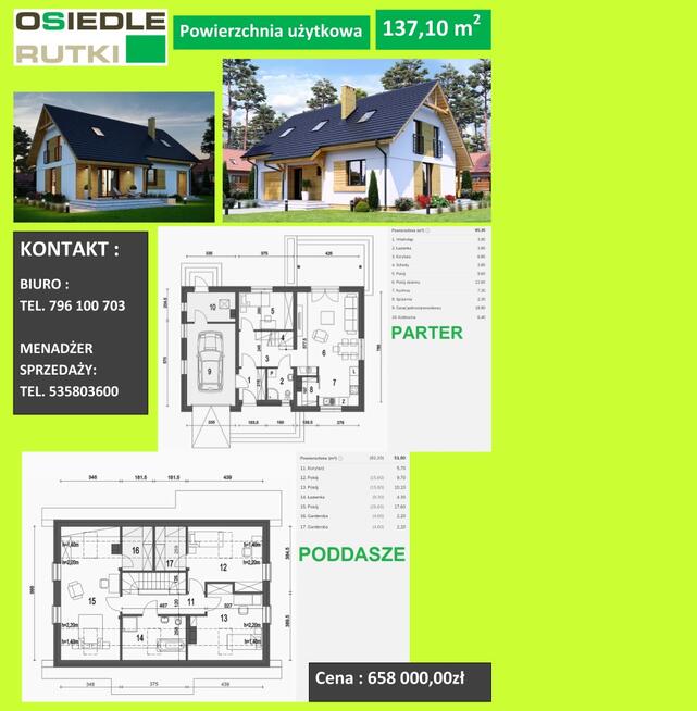 Domy od 52 do 152m2 - różny przedział cenowy
