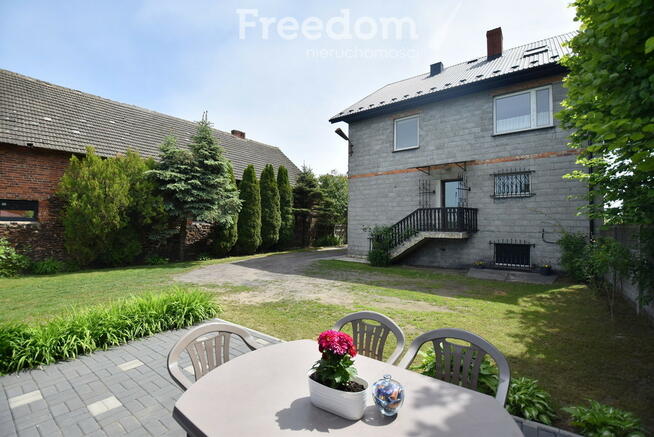 Wolnostojący dom z częścią usługową, gm. Praszka