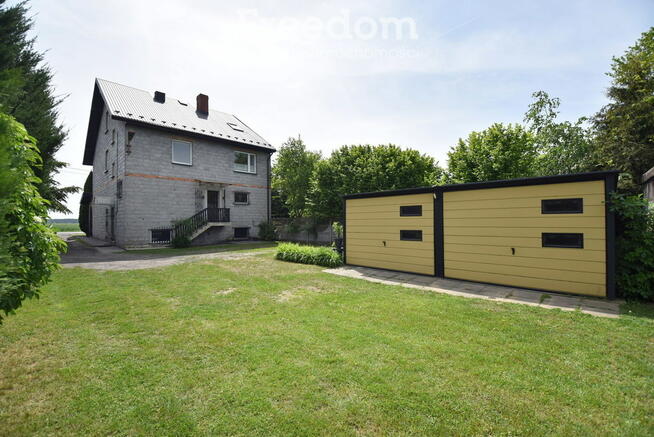 Wolnostojący dom z częścią usługową, gm. Praszka