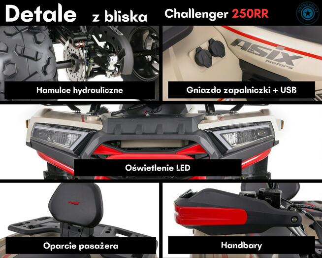 ASIX Inny Quad ASIX Challenger 250RR Transport Raty Fvat Homologacja Drogowa T3B