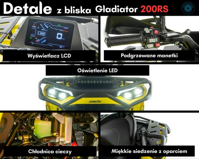 ASIX Inny Quad ASIX Gladiator 200RS Transport Raty Fvat Wtrysk Grzane Manetki