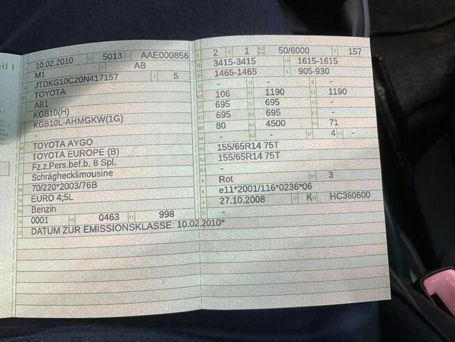 Toyota Aygo 5 drzwi, niski przebieg, klimatyzacja, isofix, nowe opony zimowe