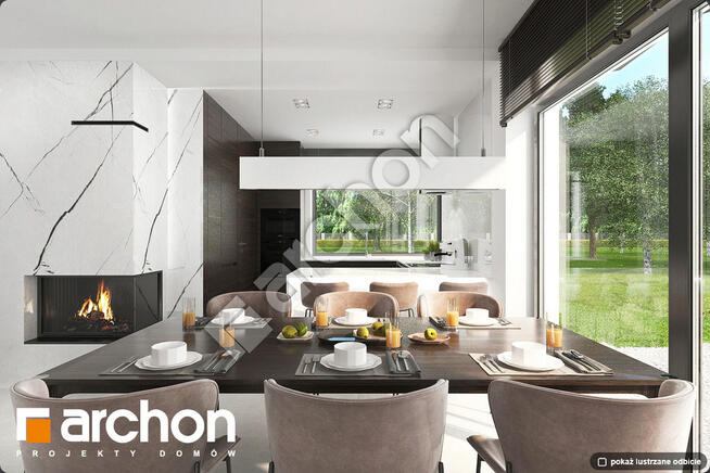 Nowoczesny parterowy dom.