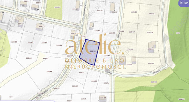 Działka z widokiem na las Gowino