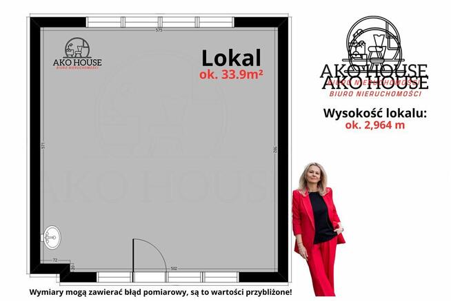 Centrum miasta | Lokal 33,9 m² z dużymi oknami