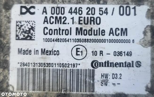 Sterownik ACM adblue A0004464054 A0004462054 Mercedes MP ACT