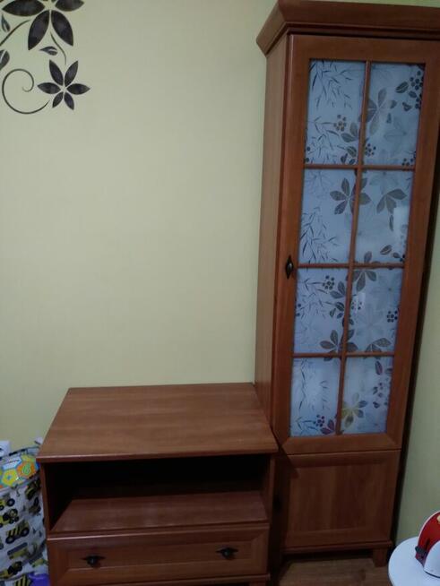 Zestaw meble 3 sztuki komoda witryna rtv