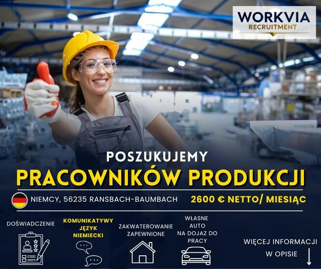 Praca w Niemczech – Pracownik Produkcji / Produktionshelfer