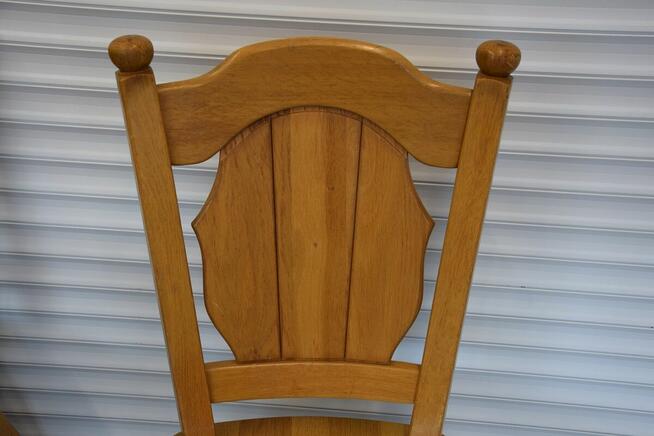 stół rozkładany i 4 krzesła - komplet z drewna dębowego