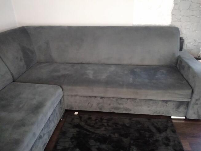 Duży narożnik welur 240x260x90