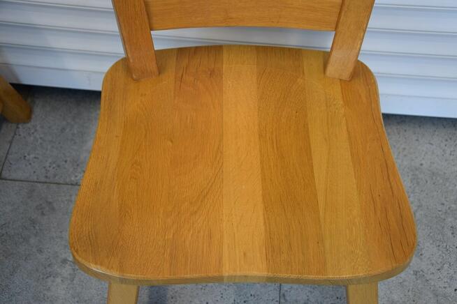 stół rozkładany i 4 krzesła - komplet z drewna dębowego