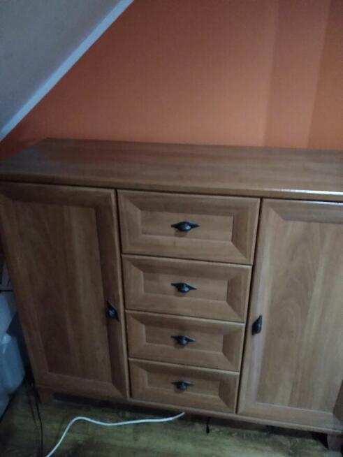 Zestaw meble 3 sztuki komoda witryna rtv