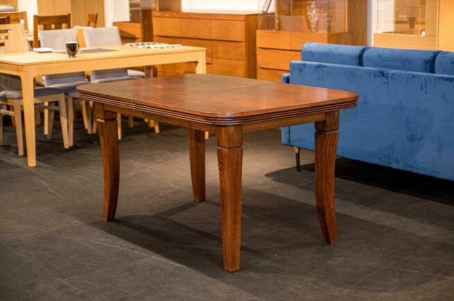 Stół Dębowy 140x90+2x45 + zestaw krzeseł